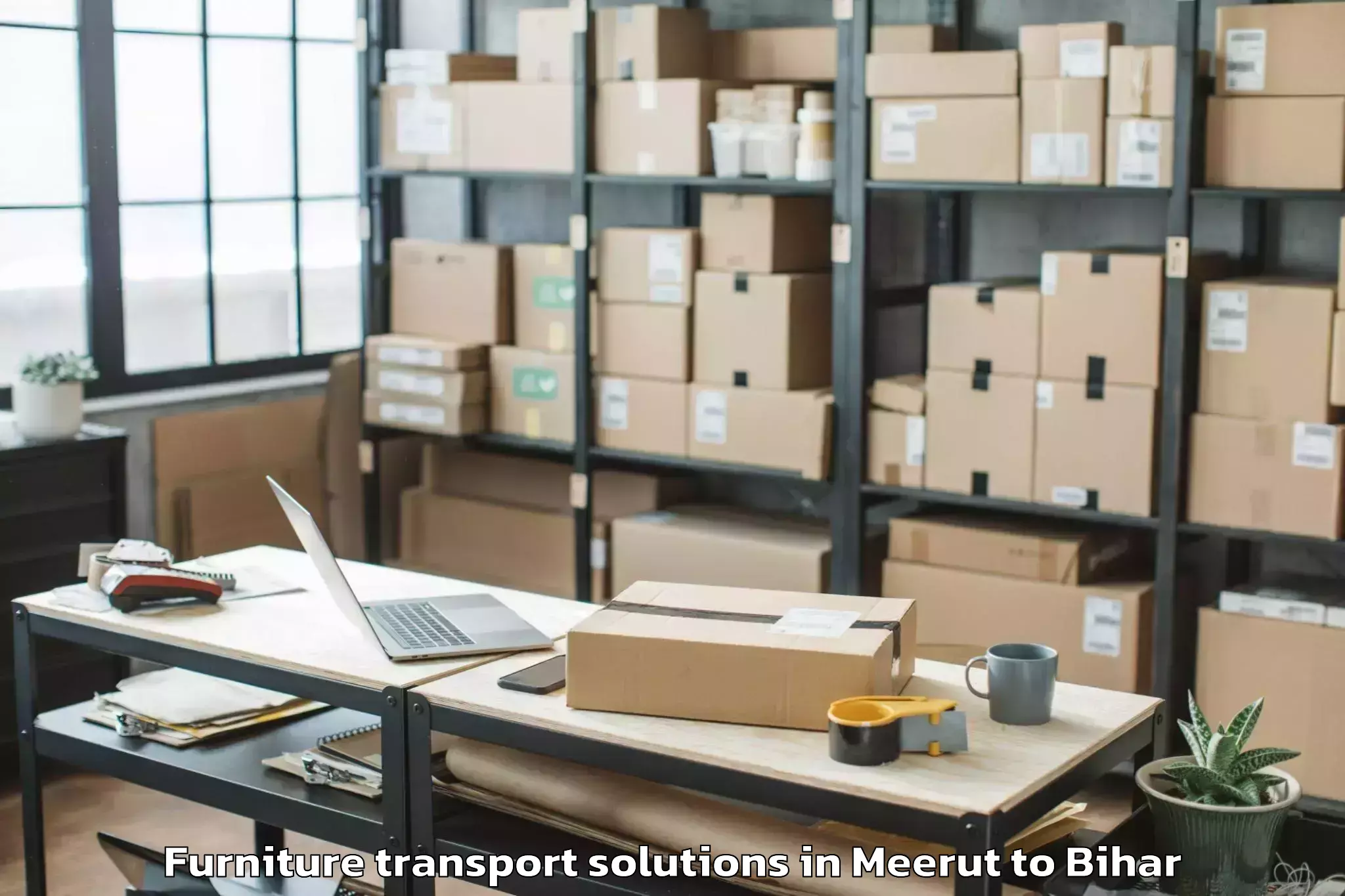 Book Meerut to Kalyanpur Samastipur Furniture Transport Solutions Online